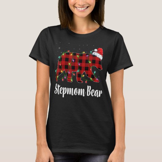 T-shirt Stepmere Bear Buffalo Red Plaid Correspondant Fami (Devant)