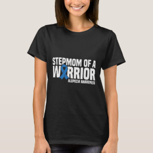 T-shirt Stepmère d'un guerrier Blue Ribbon Alopecia Lauréa