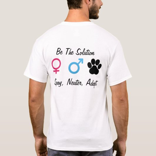 T-shirt Stérilisez, changez, adoptez (Dos)