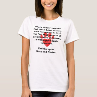 T-shirt Stérilisez et changez la chemise de Pawprint