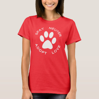 T-shirt Stérilisez le neutre adoptent l'amour
