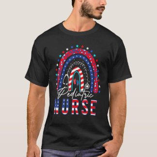 T-shirt Stéthoscope Arc-en-ciel Infirmière Pédiatrique Pat