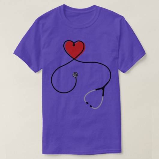 T-shirt Stethoscope avec coeur (Design devant)