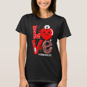 T-shirt Stéthoscope Cœur Amour Mignon Infirmière CNA Valen