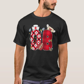 T-shirt Stéthoscope Cœur Amour Mignon Vie Infirmière OB Sa