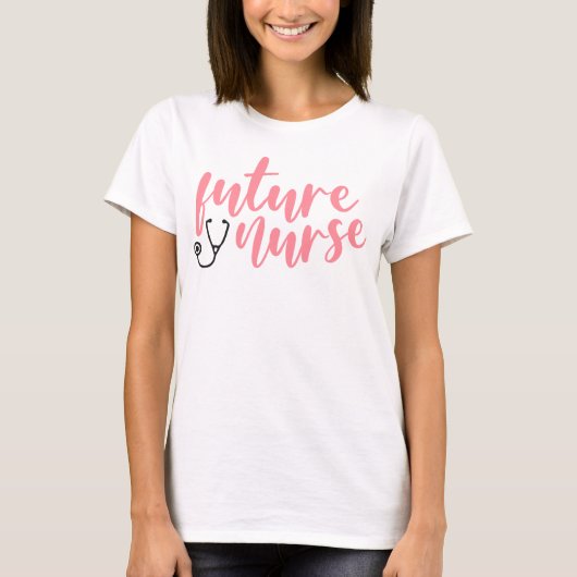 T-shirt Stéthoscope Cœur de Future Infirmière (Devant)