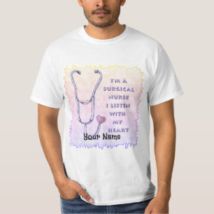 T-shirt Stethoscope Coeur Infirmière chirurgicale