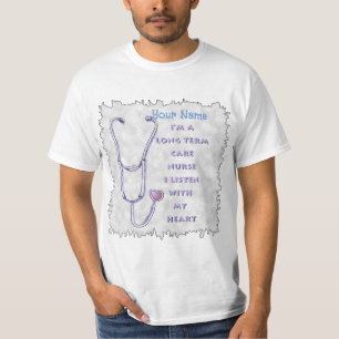 T-shirt Stéthoscope des infirmières de soins de longue dur