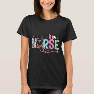 T-shirt Stéthoscope d'oeuf d'oreilles de lapin infirmière 