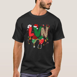 T-shirt Stethoscope infirmière Coquette Noël LVN Cadeau de