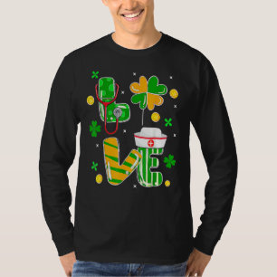 T-shirt Stethoscope Infirmière St Patrick Jour S Lucky Inf