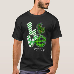 T-shirt Stethoscope Love CNA Life Nurse Plaid St patrick