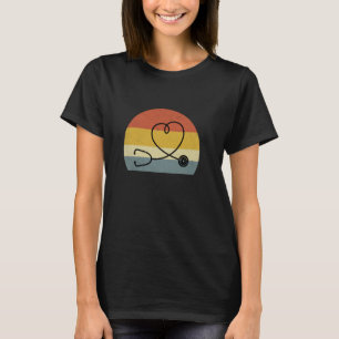 T-shirt Stéthoscope Rétro Enfants Docteur Pédiatrie Enfant