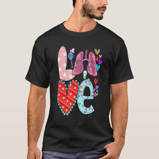 T-shirt Stethoscope Saint Valentin Poumon respiratoire The (Devant)