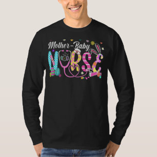 T-shirt Stethoscope Scrub Mère Bébé Infirmière Vie Lapin E