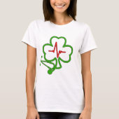 T-SHIRT STÉTHOSCOPE SHAMROCK À BÊTE DE COEUR (Devant)