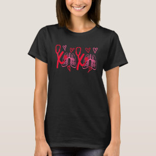 T-shirt Stethoscope XOXO Saint Valentin Thera respiratoire