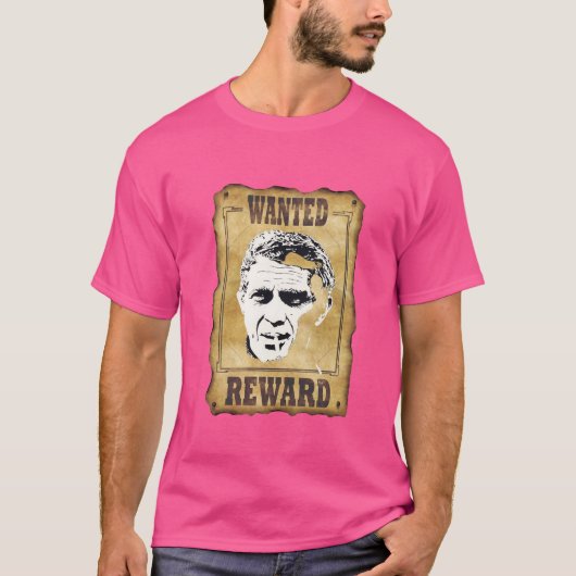 T-shirt steve mac queen wanted (Devant)