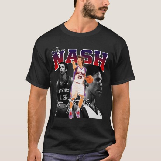 T-shirt Steve Nash Phoeni Basketball Legend MVP Signature  (Devant)
