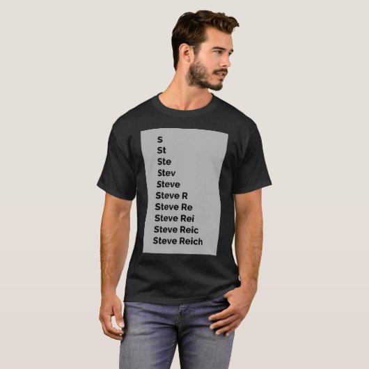 T-shirt Steve Reich (Devant entier)
