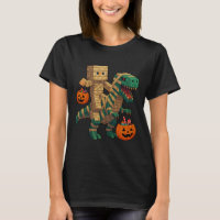 Steve Riding Mummy Dinosaur T Rex Halloween Funny