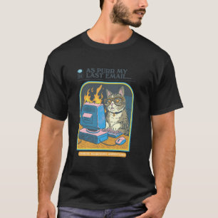 T-shirt Steven Rhodes Comme Purr Mon Dernier Email Humour