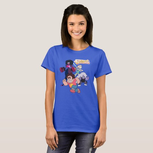 T-shirt Steven Universe | Crystal Gem Group Action (Devant entier)