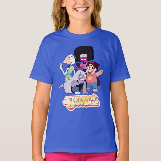 T-shirt Steven Universe | Crystal Gem Group Huddle (Devant)