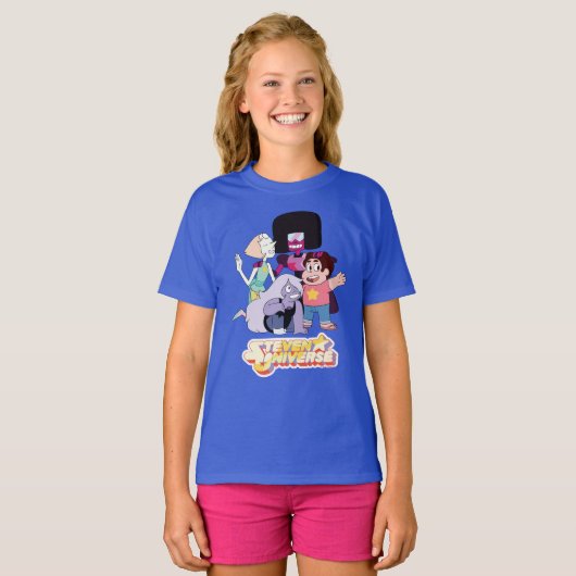 T-shirt Steven Universe | Crystal Gem Group Huddle (Devant entier)