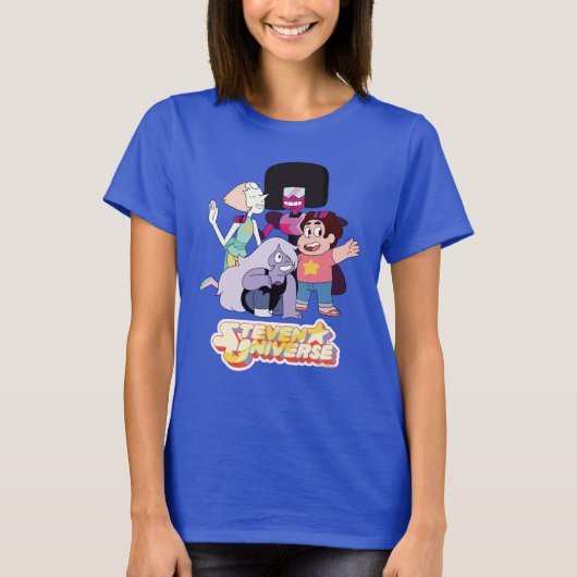 T-shirt Steven Universe | Crystal Gem Group Huddle (Devant)