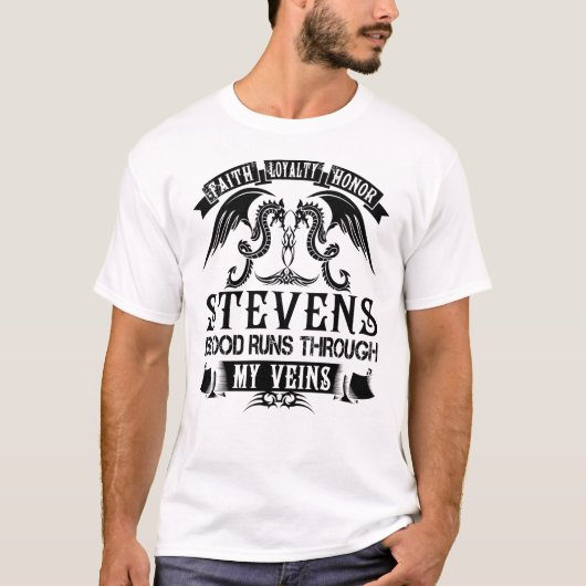 T-shirt STEVENS Sang Traverse Mes Veines (Devant)