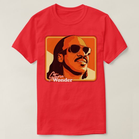 T-shirt Stevie Wonder Retro les années 70 Style Fan Illust (Design devant)