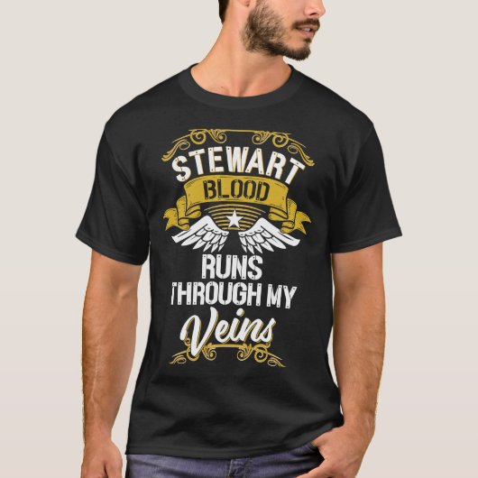 T-shirt Stewart Blood Traverse Mes Veines (Devant)