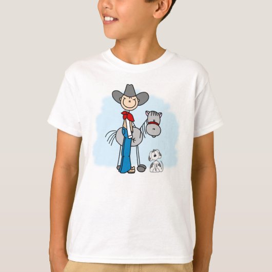 T-shirt Stick Cowboy N Horse (Devant)
