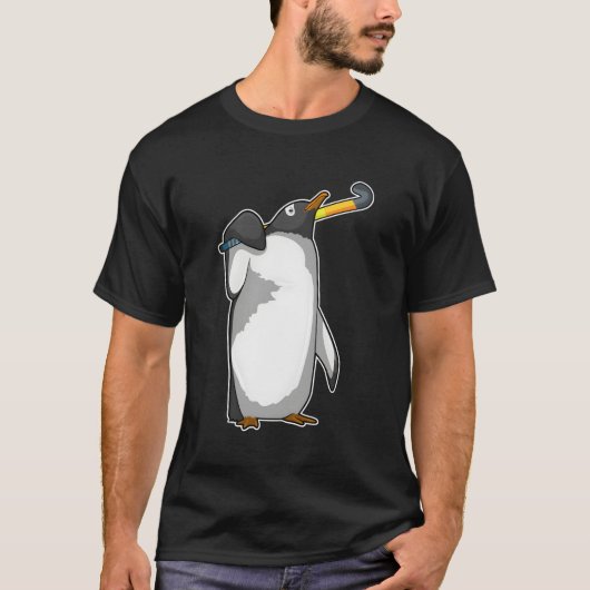 T-shirt Stick de hockey Penguin (Devant)