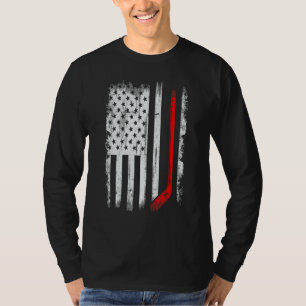 T-shirt Stick de hockey Usa Drapeau Faded Patriotic Hockey