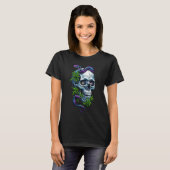 T-shirt Stick Design Crâne Et Serpent (Devant entier)