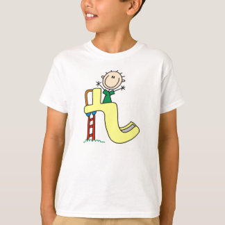 T-shirt Stick Figure Boy sur la diapositive
