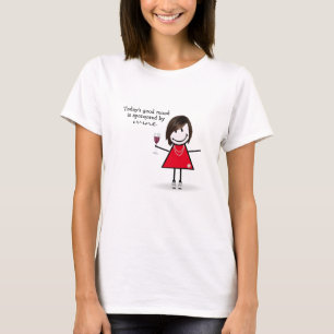T-shirt Stick Girl avec vin et Basket
