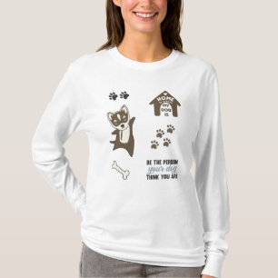T-shirt Stick Pack chic avec pattes de chiot Husky Chig