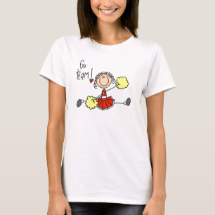 T-shirt Stick rouge Pom-pom girl et cadeaux