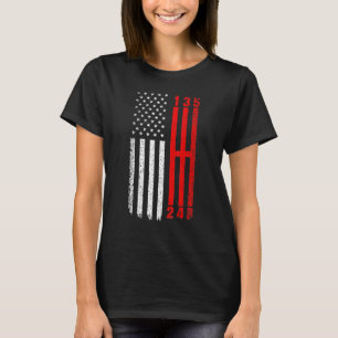 T-shirt Stick Shift American Flag Muscle Car 6 Gears Mecha