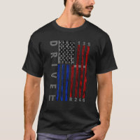 Stick Shift American Flag Muscle Car Six Speed Gea
