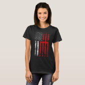 T-shirt Stick Shift manuel de transmission du drapeau amér (Devant entier)