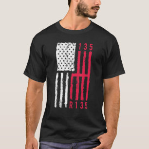T-shirt Stick Shift Muscle Car 6 Gears Mechanic American F