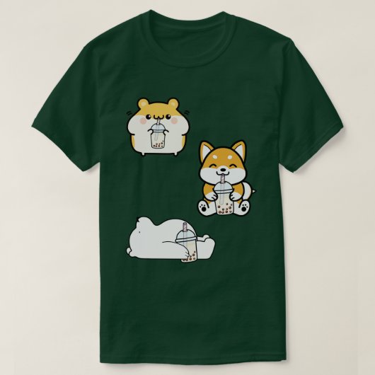 T-shirt Sticker à thé Boba (Design devant)