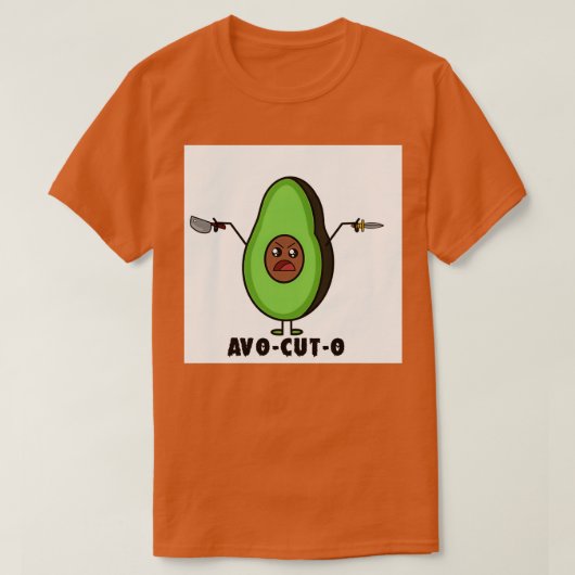 T-shirt Sticker Avocado AVOCUTO (Design devant)