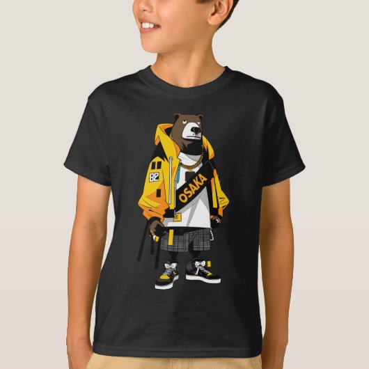 T-shirt Sticker Boutique Bruin (Devant)