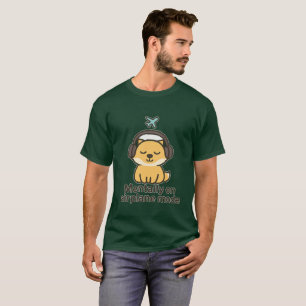 T-shirt Sticker Cartoon Fox Mentale en mode avion