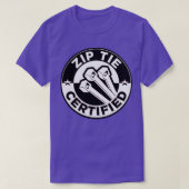 T-shirt Sticker certifié Cravate Zip Funny Technician Mech (Design devant)